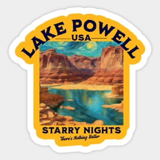 Lake Powell Starry Nights Van Gogh Style T-Shirt Sticker